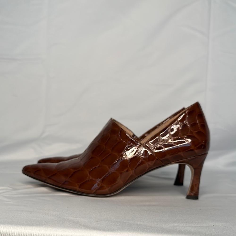 27 EDIT Brown Patent Leather Heels Size 8M